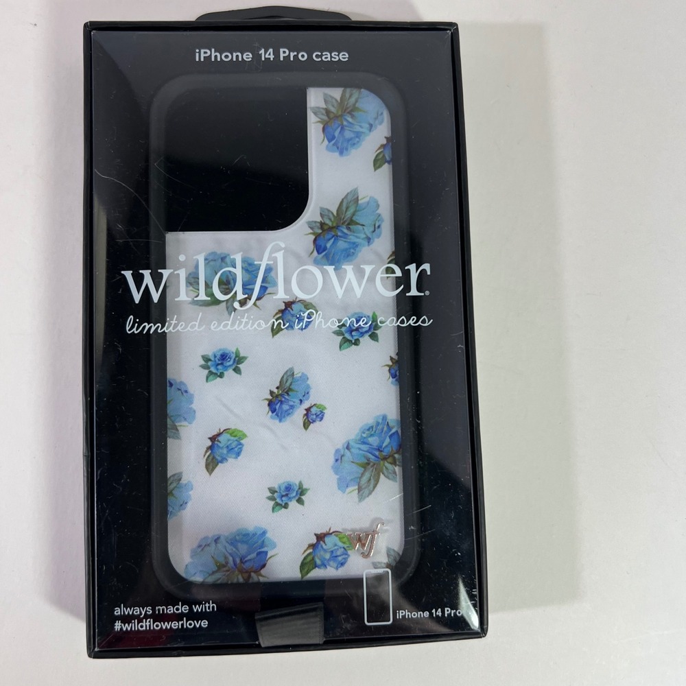 Wildflower Cases Moonlight Rose iPhone 14 Pro Case NIP Blue White